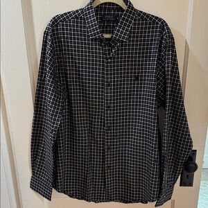 Polo by Ralph Lauren Men's Black and White Plaid Shirt